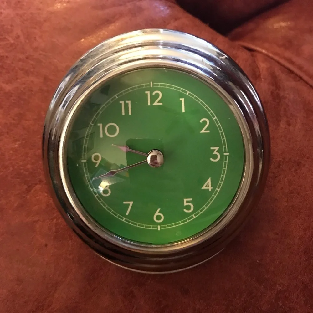 Pottery Barn Bedside Clock Silver
